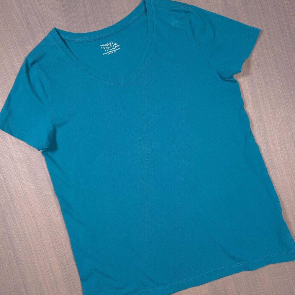 Time and Tru, Women's Medium Teal T-Shirt